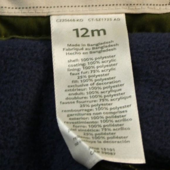 Carter's Heavyweight Hooded Parka 12 Months — Water Resistant - Picture 13 of 16